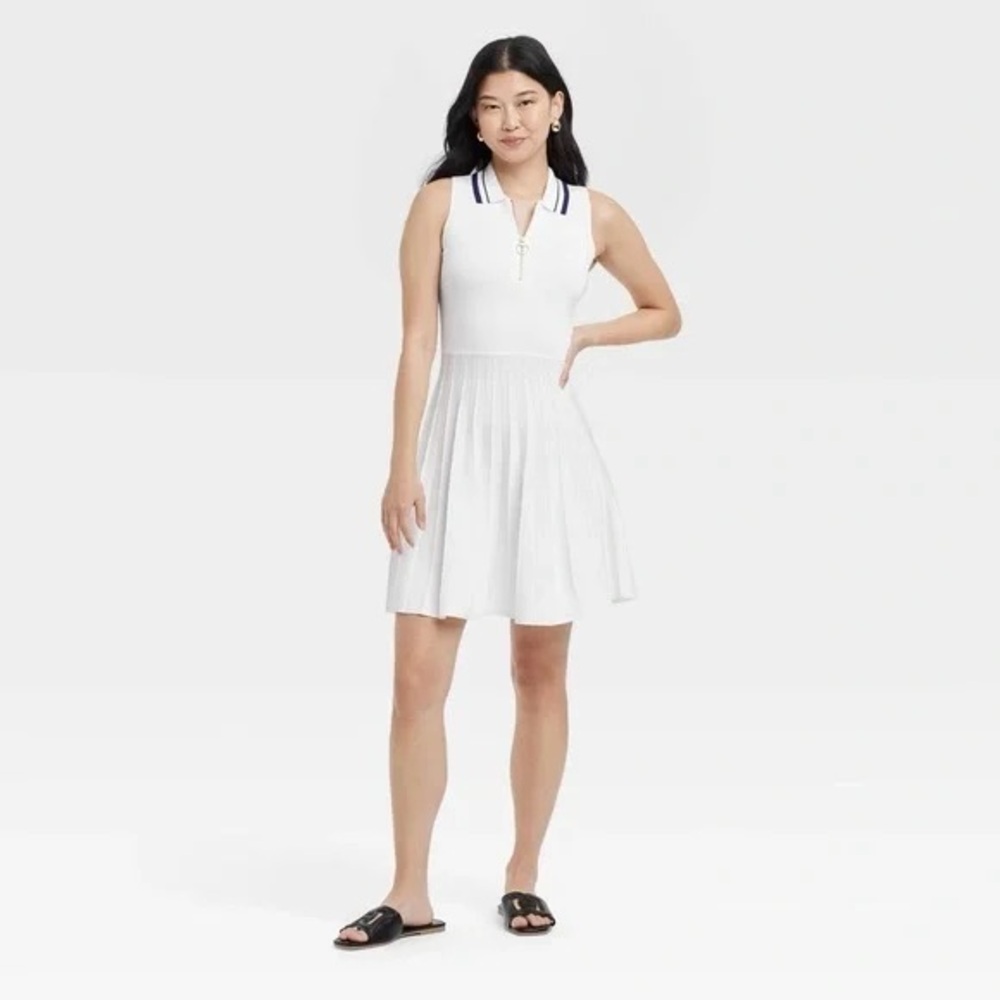 A New Day collared pleated skirt tennis dress